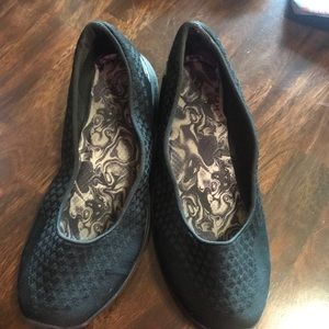 Black slip on shoes